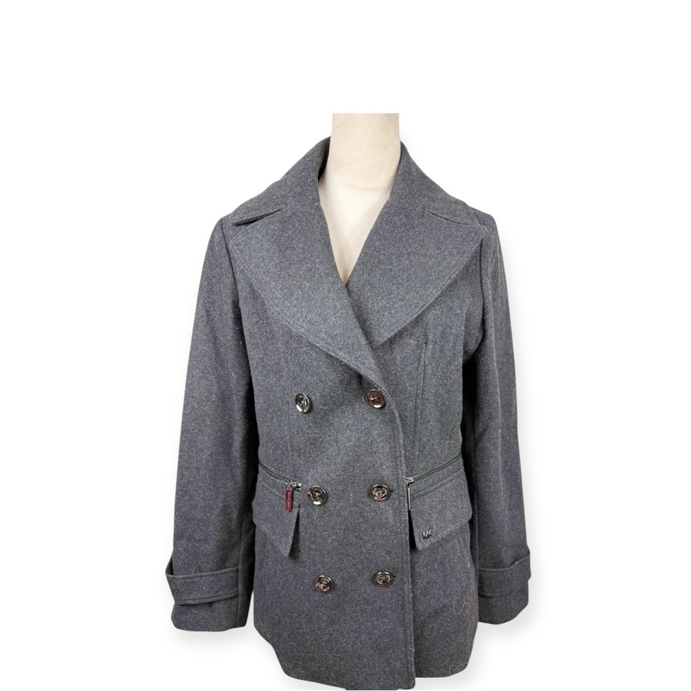 Michael Kors Wool blend double breasted gray Coat size medium